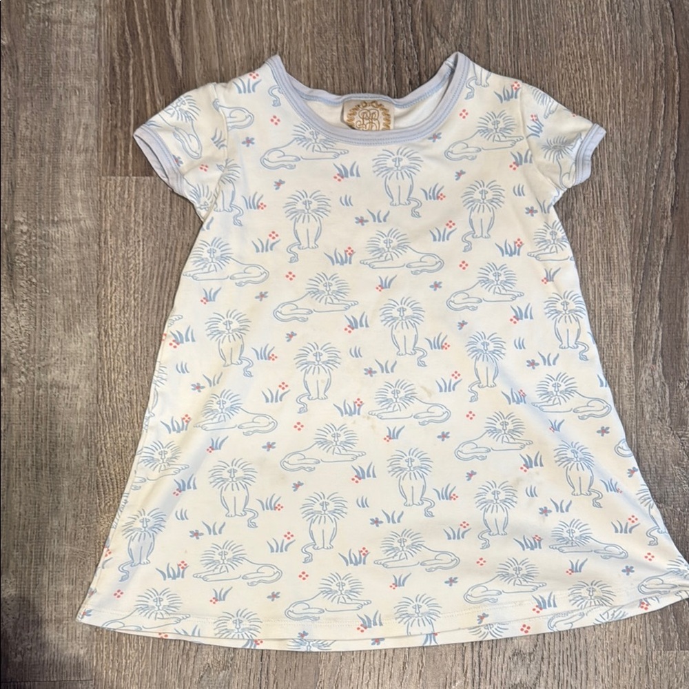 The Beaufort Bonnet Company play dress 5t lion blue and white